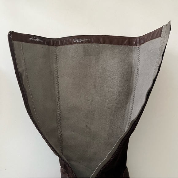 Born Brown Suede Leather Harlequin Heeled Boot Side Zip Stacked Heel Women’s 9 - Picture 10 of 12